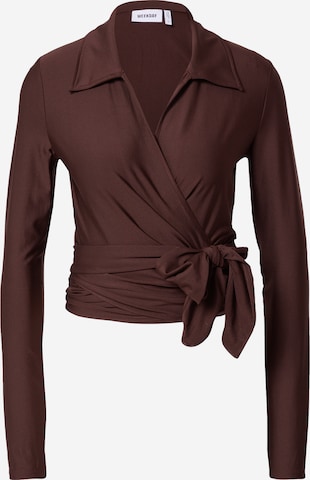 WEEKDAY Blouse 'IRIS' in Brown: front