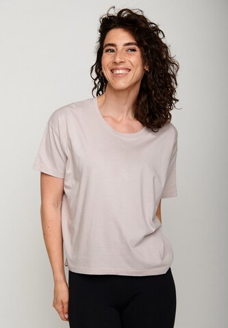 Maglietta 'Feel' di GREENBOMB in beige: frontale