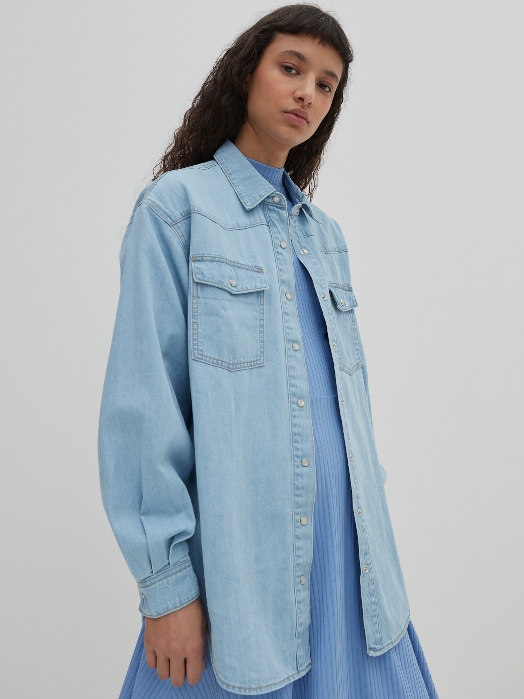 EDITED Produkte Hemd 'Dani' blau