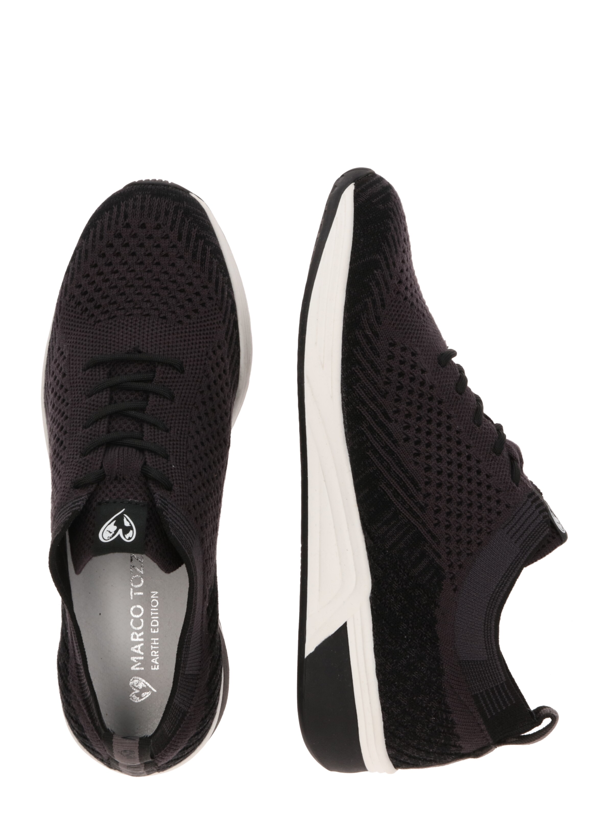 Baskets basses Earth Edition by Marco Tozzi en noir