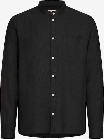 !Solid Regular Fit Langarmhemd ' SDALLAN CHINA SH ' in Schwarz: Vorderseite