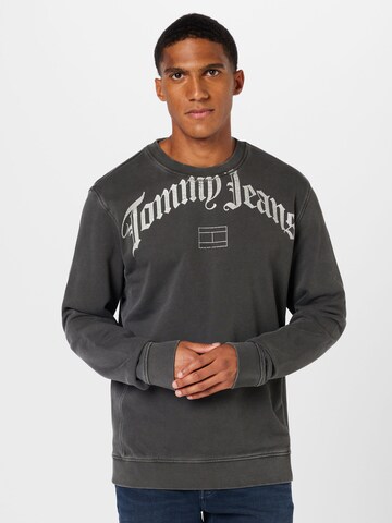 pelēks Tommy Jeans Sportisks džemperis 'Grunge': no priekšpuses