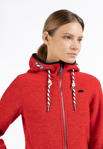 Schmuddelwedda Fleece jas in Rood