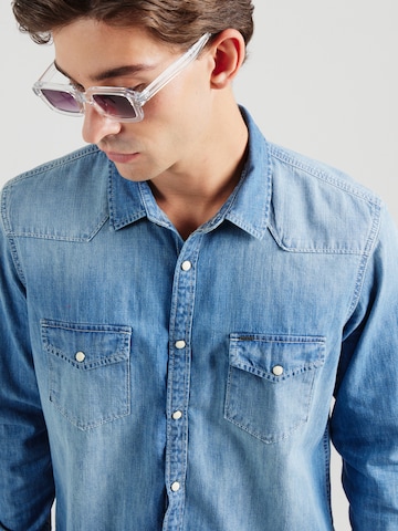 mėlyna Pepe Jeans Standartinis modelis Marškiniai