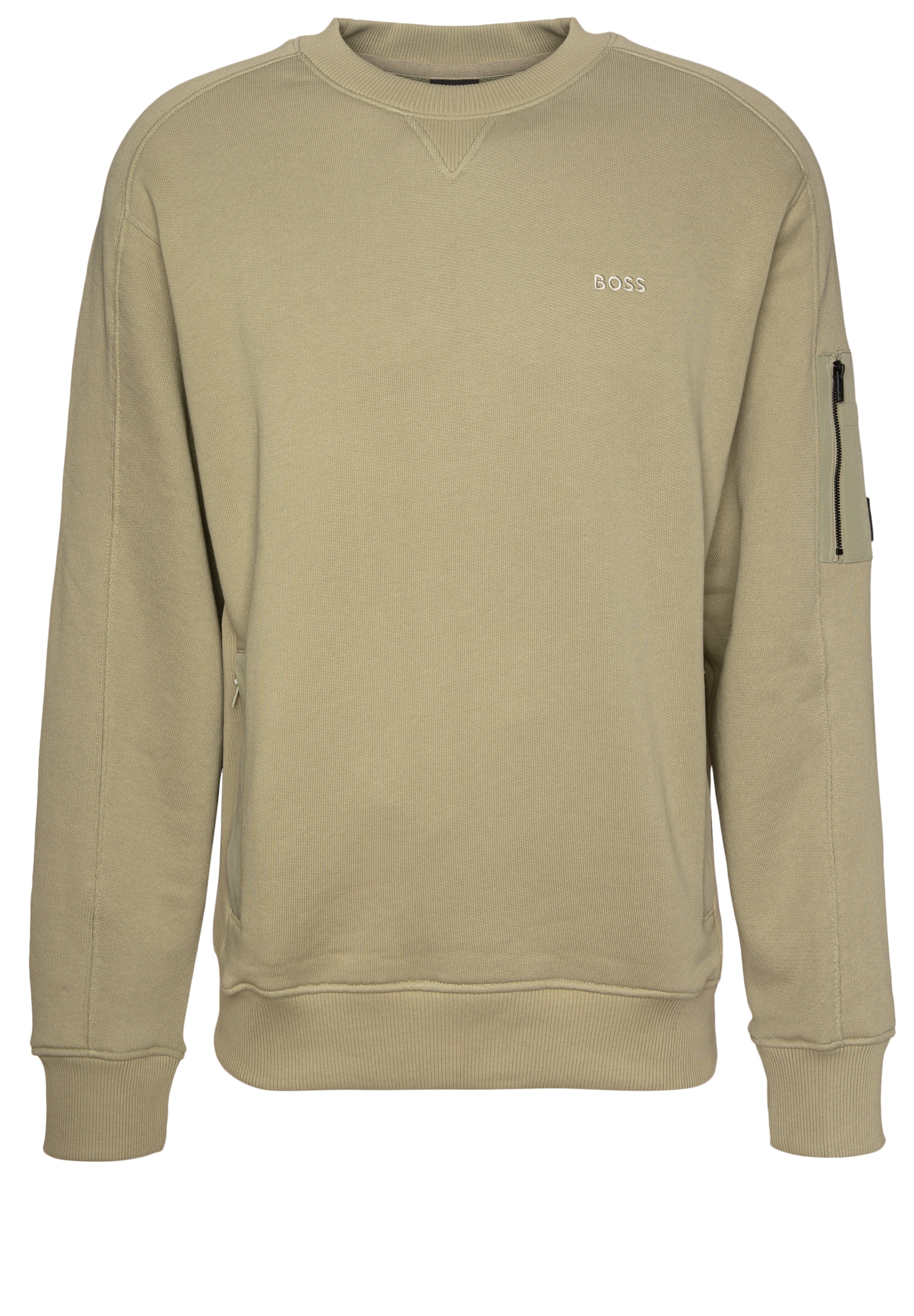 BOSS Sweatshirt in de kleur Kaki, Productweergave