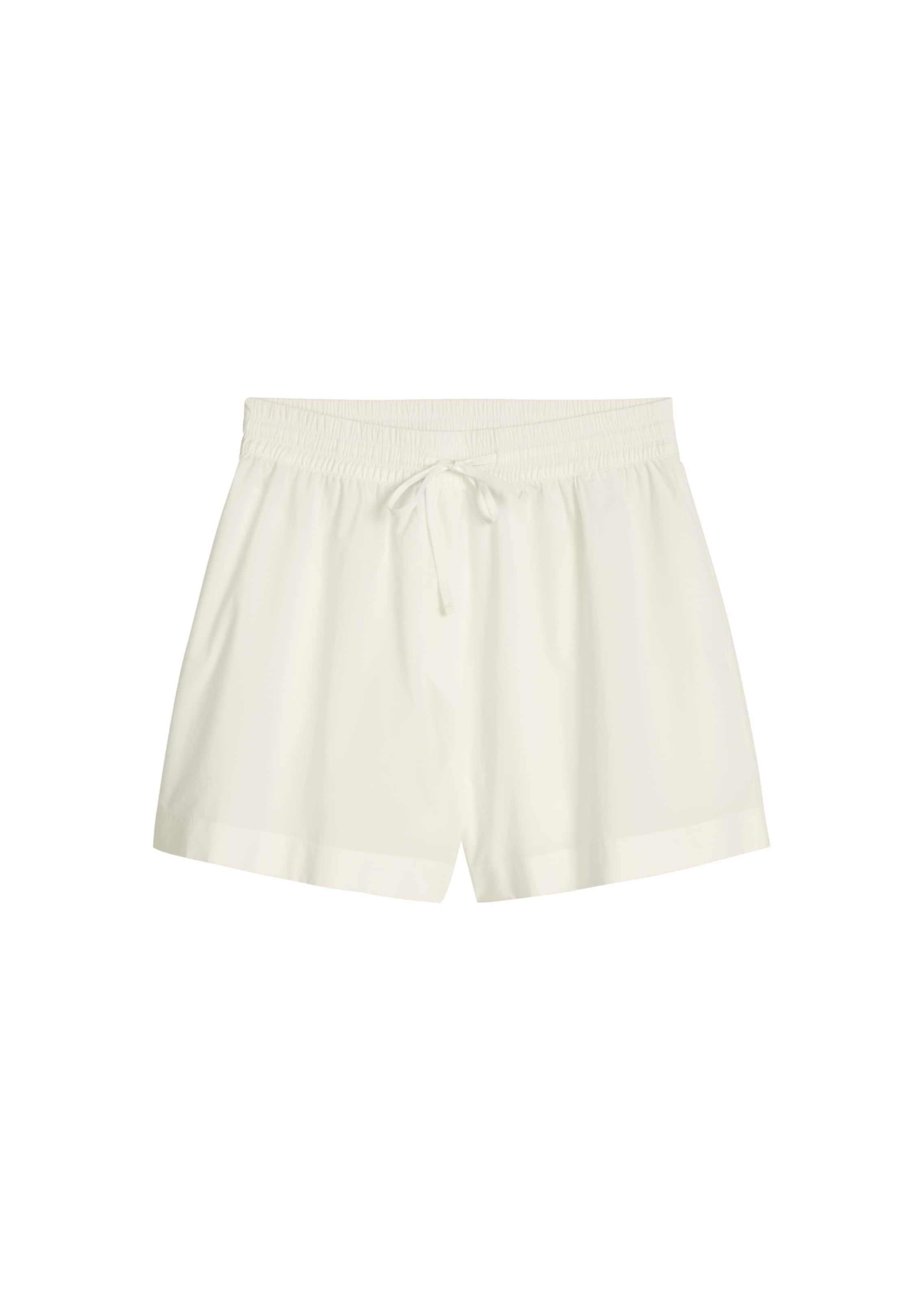 Marc O'Polo DENIM Loosefit Broek in Wit: voorkant