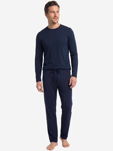 Hanro Pajamas long 'Night & Day' in Blue