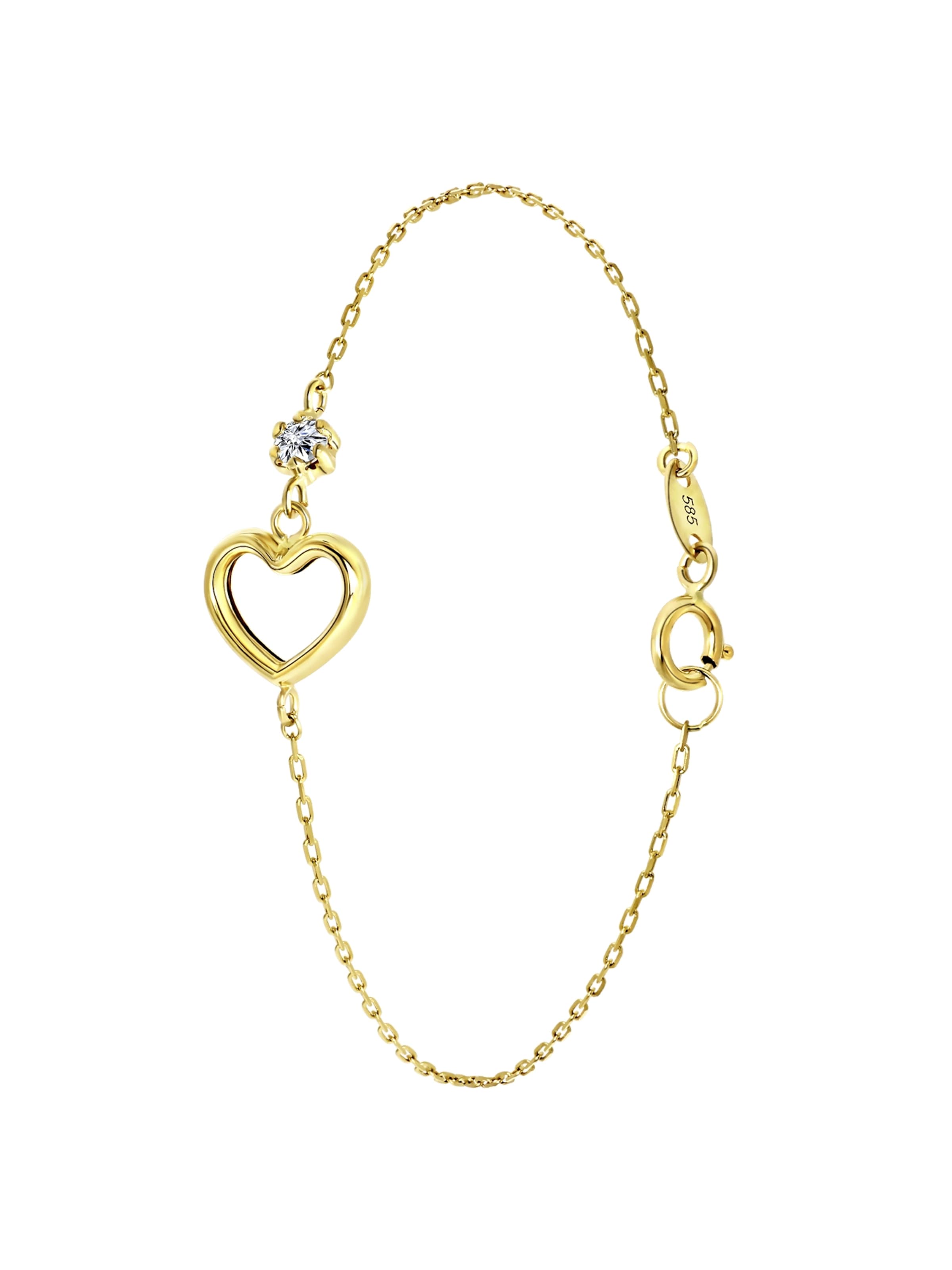 Lucardi Bracelet 'Klassisch' in Gold: front