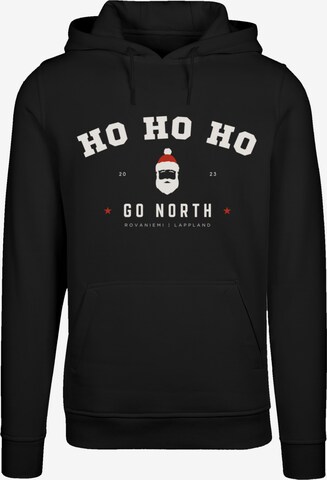 F4NT4STIC Sweatshirt 'Ho Ho Ho Santa Weihnachten' in Schwarz: predná strana