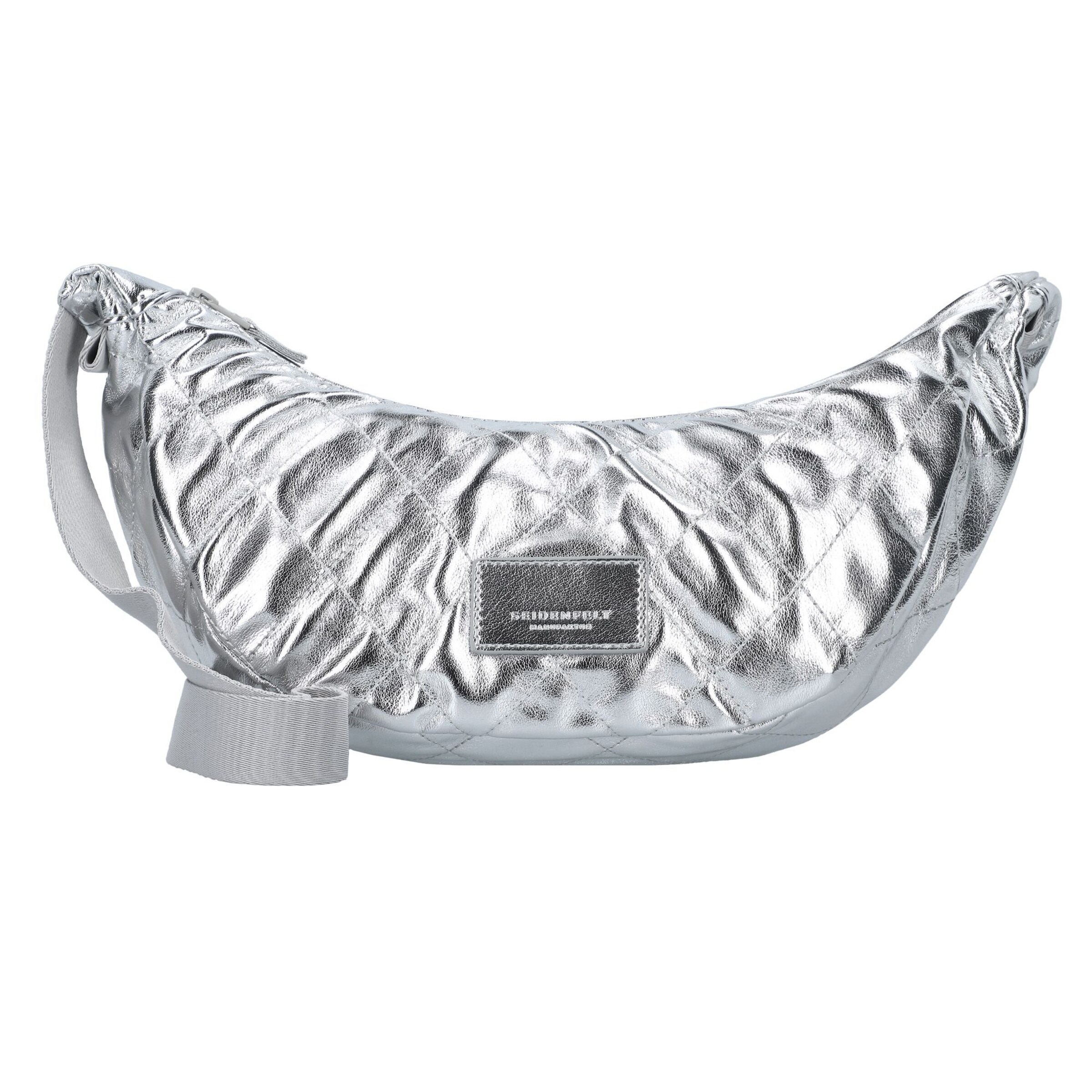 Seidenfelt Umhängetasche 'Evenes' in Silber: Vorderseite