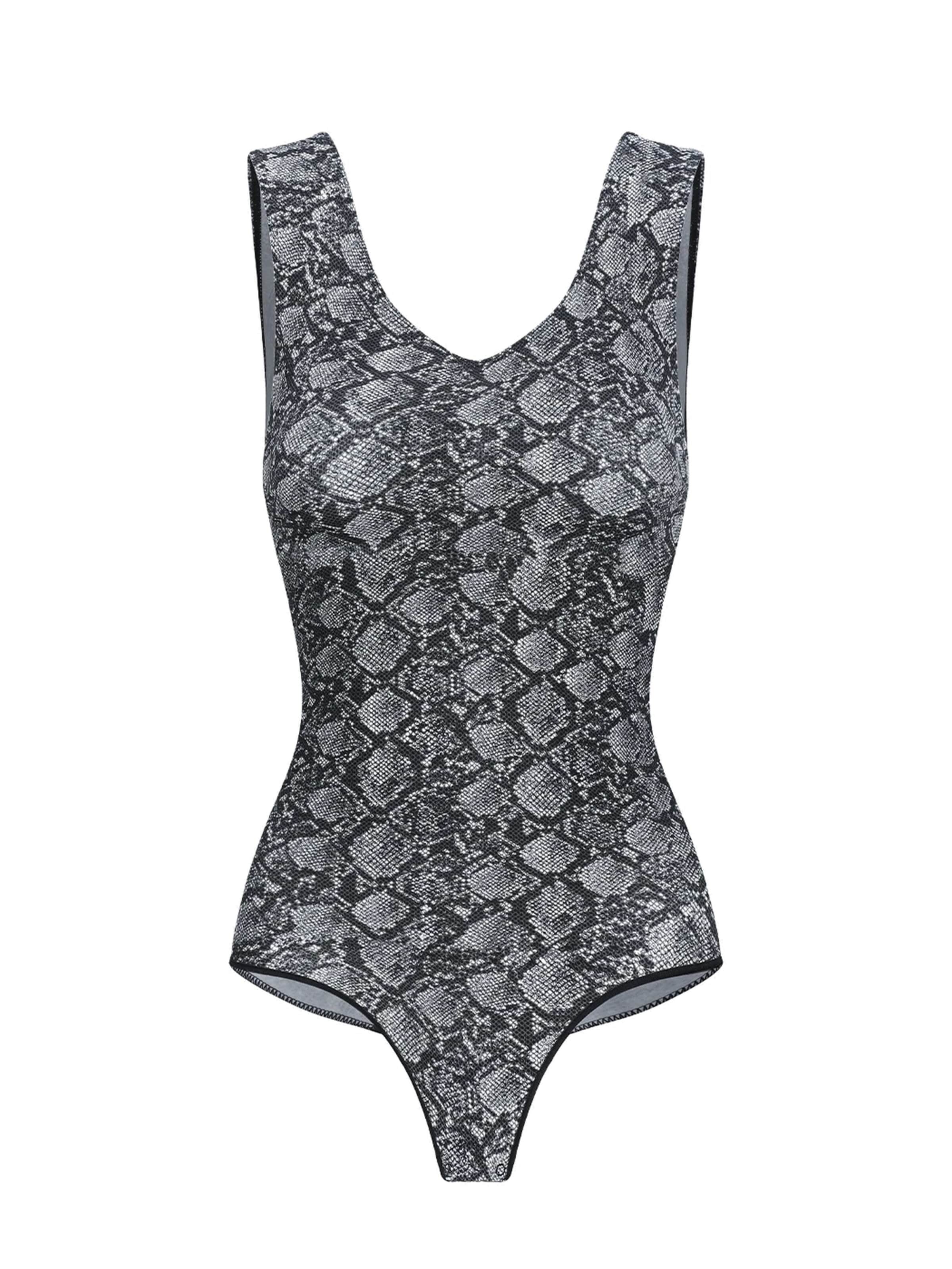 Body modellante 'Tank Bodysuit Sculpting Shapewear mit String' di cfab (formerly creamy fabrics) in grigio