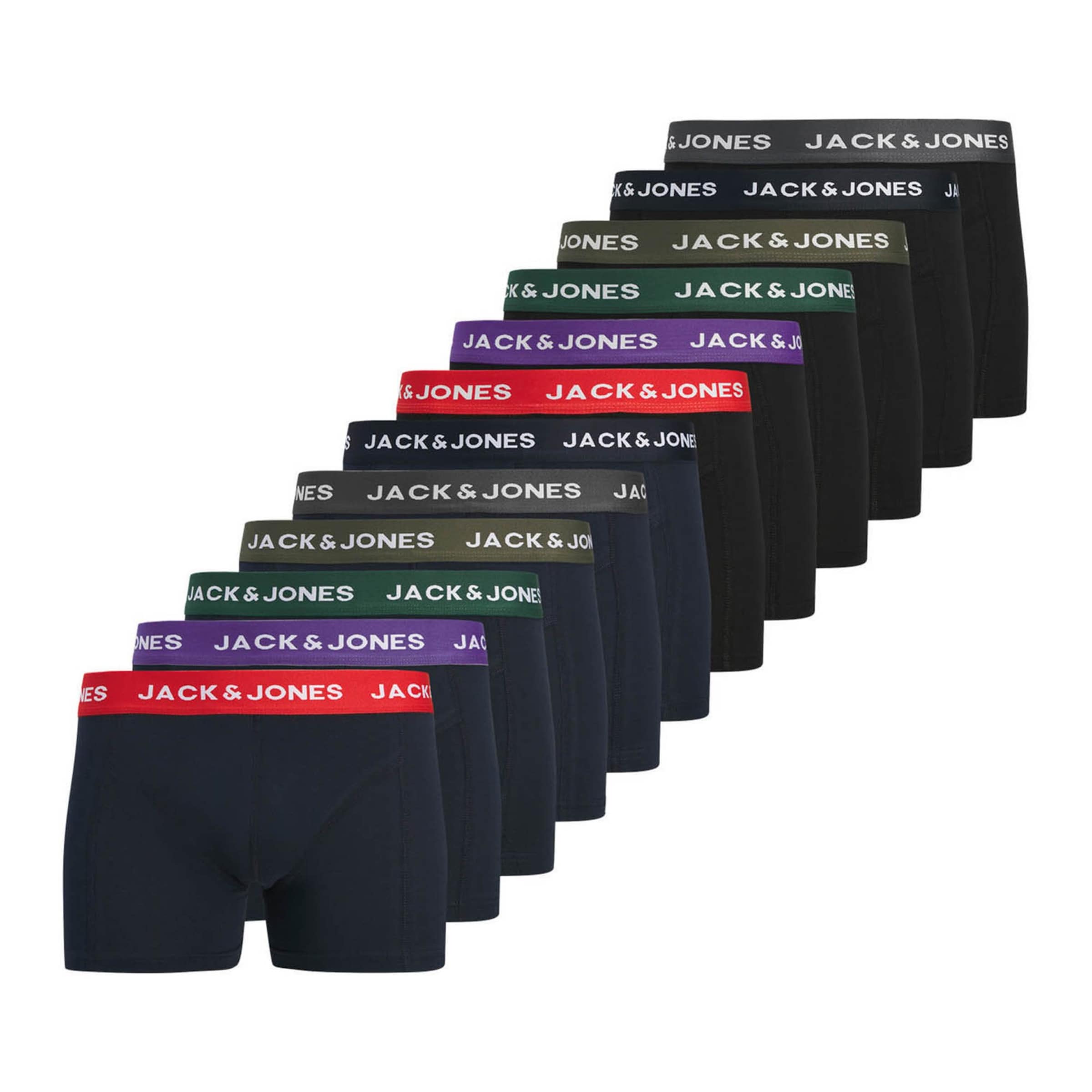 tengerészkék / lila / piros / fekete JACK & JONES Boxeralsók 'JACKYLE' - L, Termék nézet