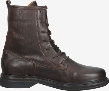 SHABBIES AMSTERDAM Lace-Up Ankle Boots in Brown