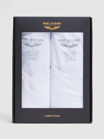 PME Legend Undertröja '2-pack basic T-shirts with V-neck' i vit