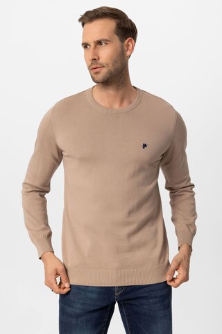 DENIM CULTURE Sweter ' NEROLI ' w kolorze beżowy: przód