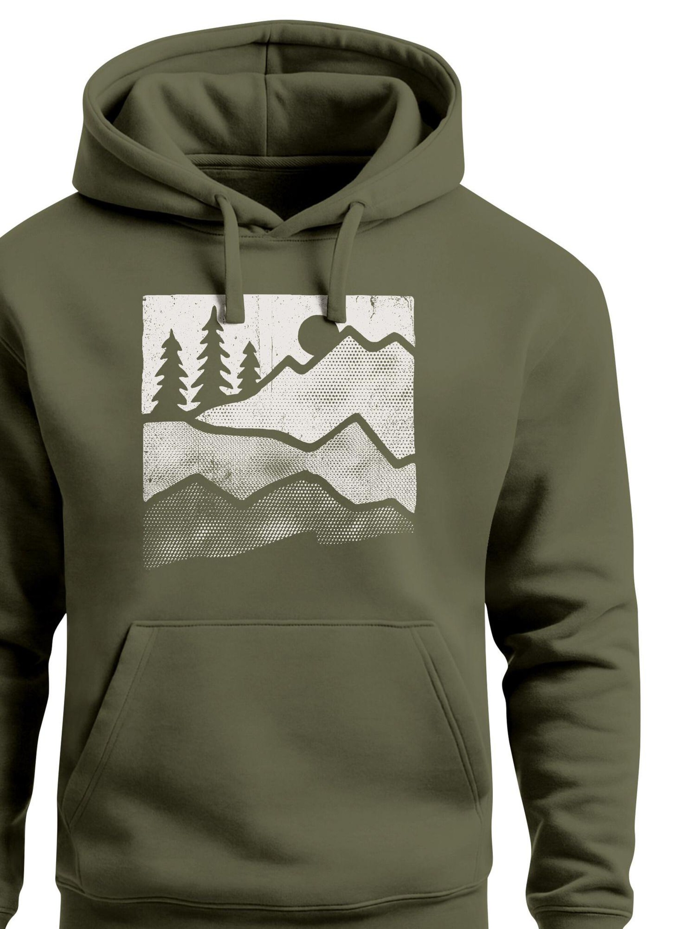 Neverless Sweatshirt 'Mountains' in Green