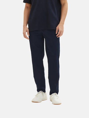 TOM TAILOR Zúžený Chino kalhoty – modrá: přední strana