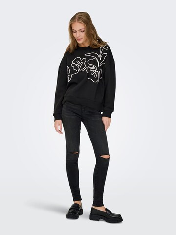 Jaqueline de Yong Sweatshirt 'Canoa' in Zwart