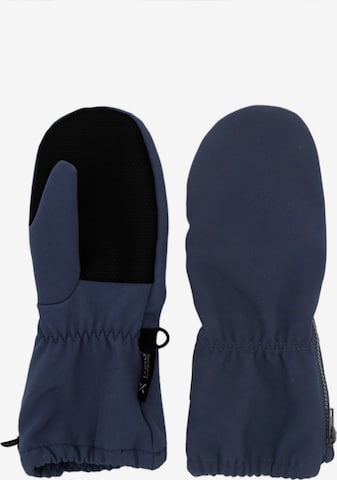 MAXIMO Handschuhe 'MINI-Fausthandschuhe,Softshell Reißverschluß' in Blau: Vorderseite