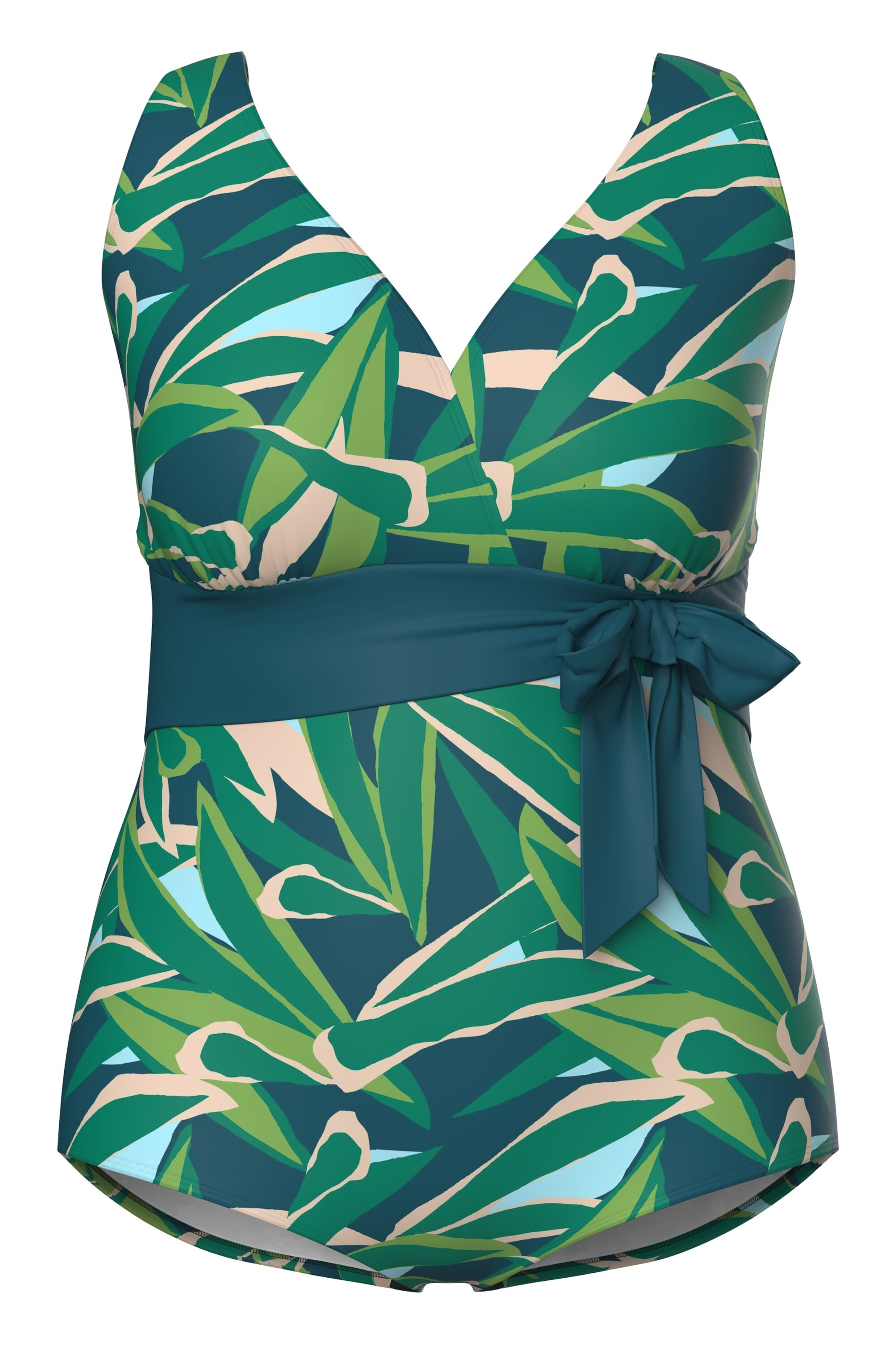 Ulla Popken Badpak in Groen: voorkant