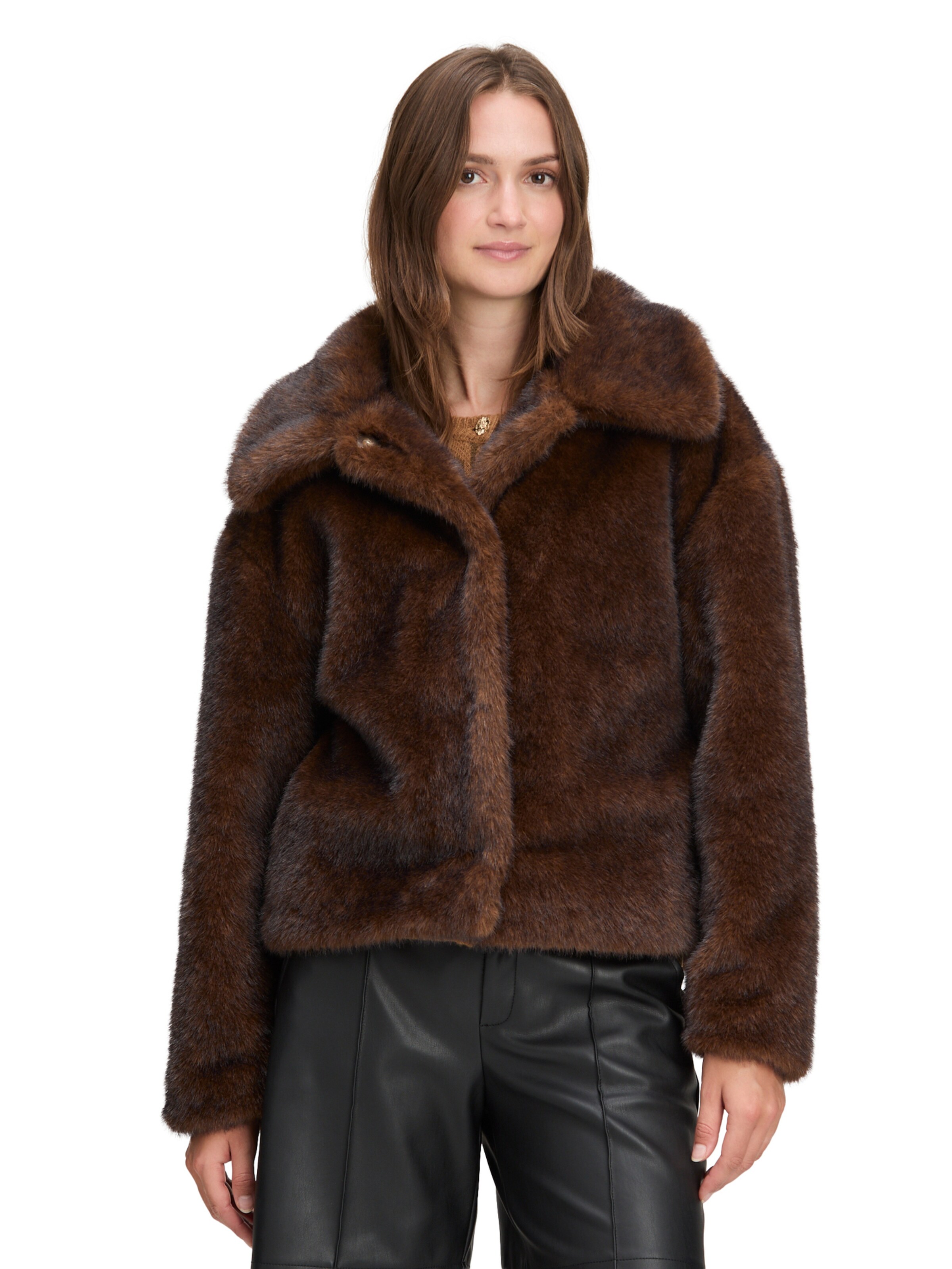 Cartoon Jacke in Braun: Vorderseite