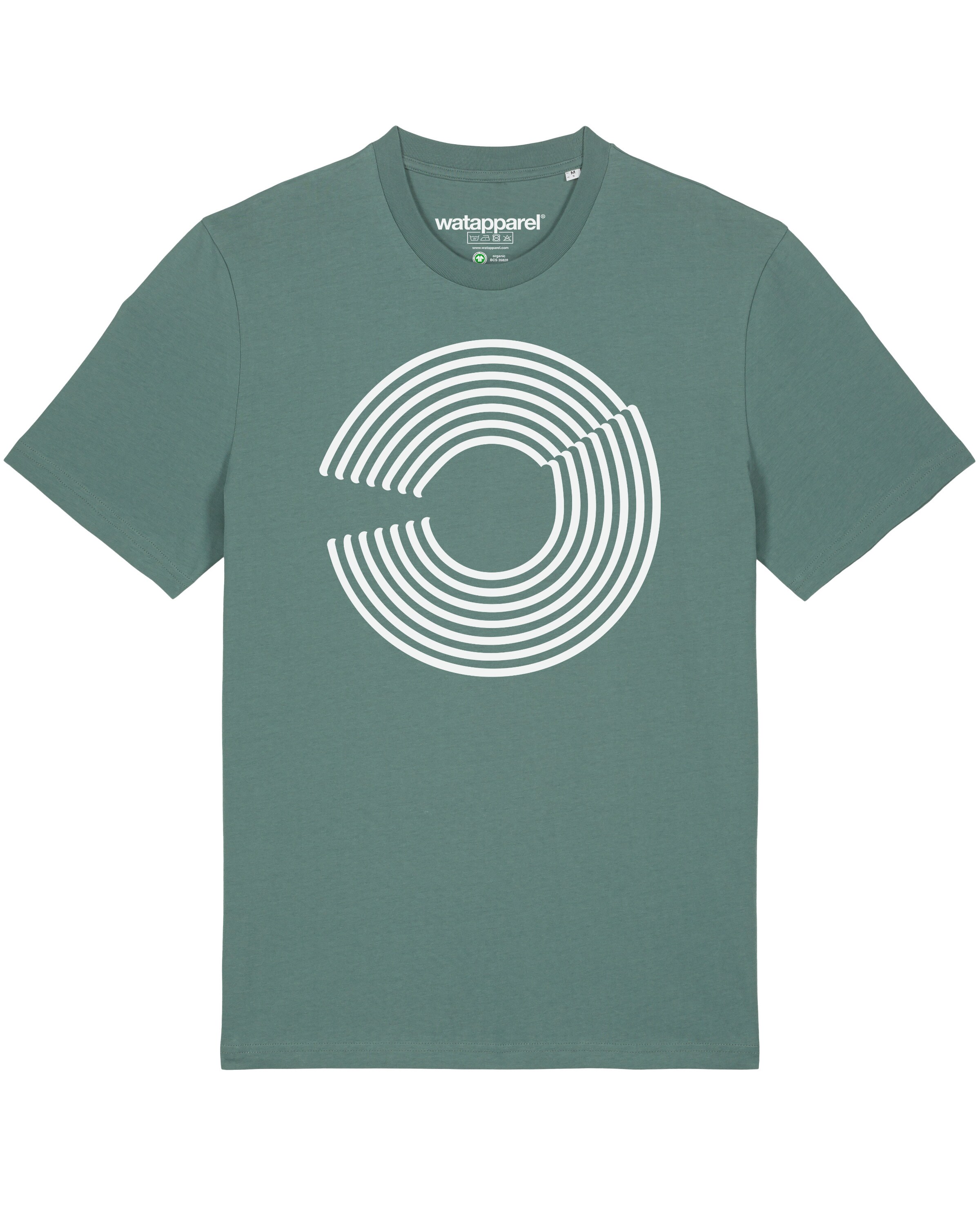 Maglietta &#x27;Abstract 01&#x27; di Watapparel in verde: frontale