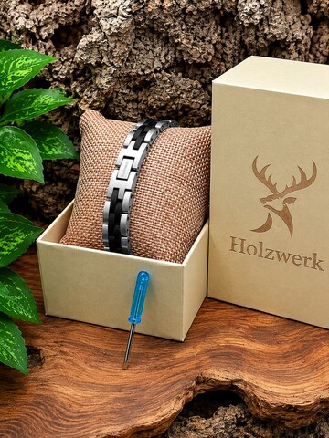 Holzwerk Bracelet 'SANDASEE' in Silver