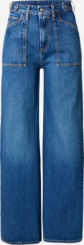 Wide leg Jeans de la Pepe Jeans pe albastru: față