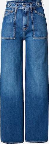 Pepe Jeans - Perna larga Calças de ganga em azul: frente