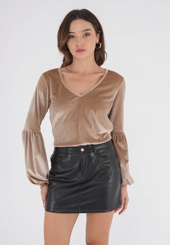 FRESHLIONS Shirt 'Viveka' in Beige: front