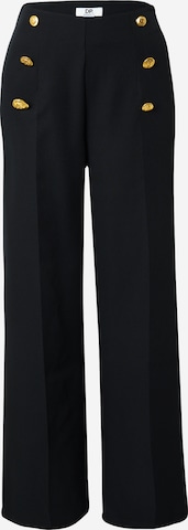 Dorothy Perkins Wide Leg Bukser med fals 'Military' i sort: forside