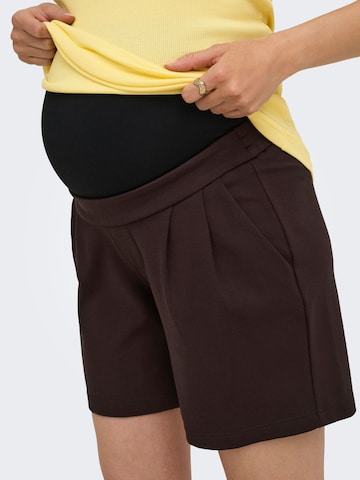Only Maternity - regular Pantalón plisado 'OLMPoptrash' en marrón