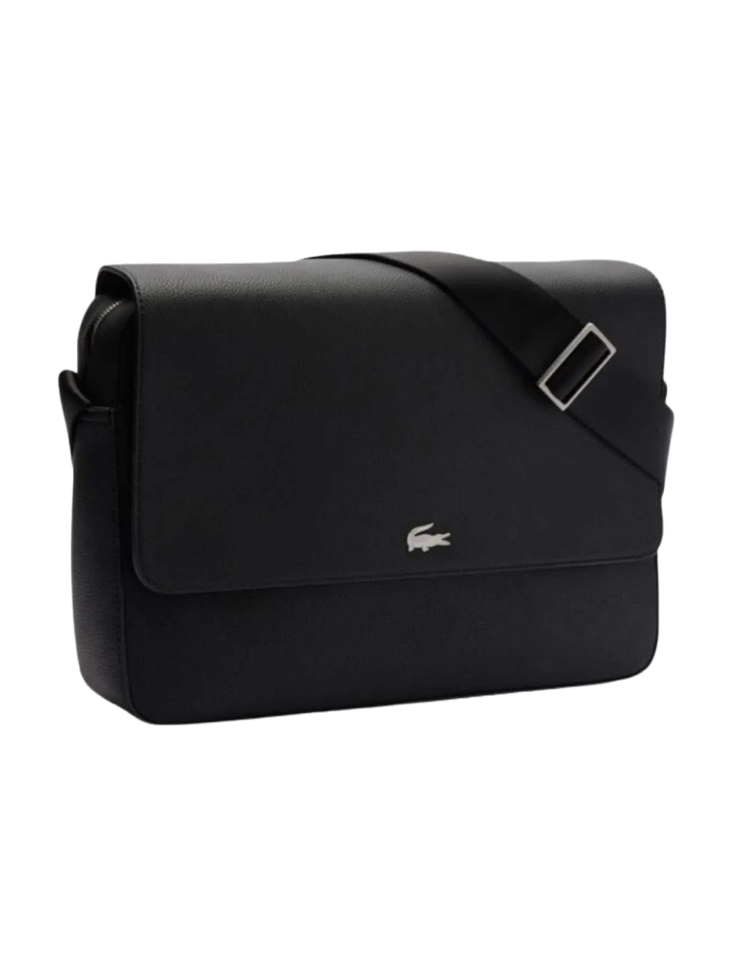 LACOSTE Document bag 'Lacoste Porte Document Lacoste Business Homme Noir' in Black: front