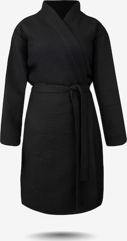 normani Long Bathrobe 'Kelin' in Black: front