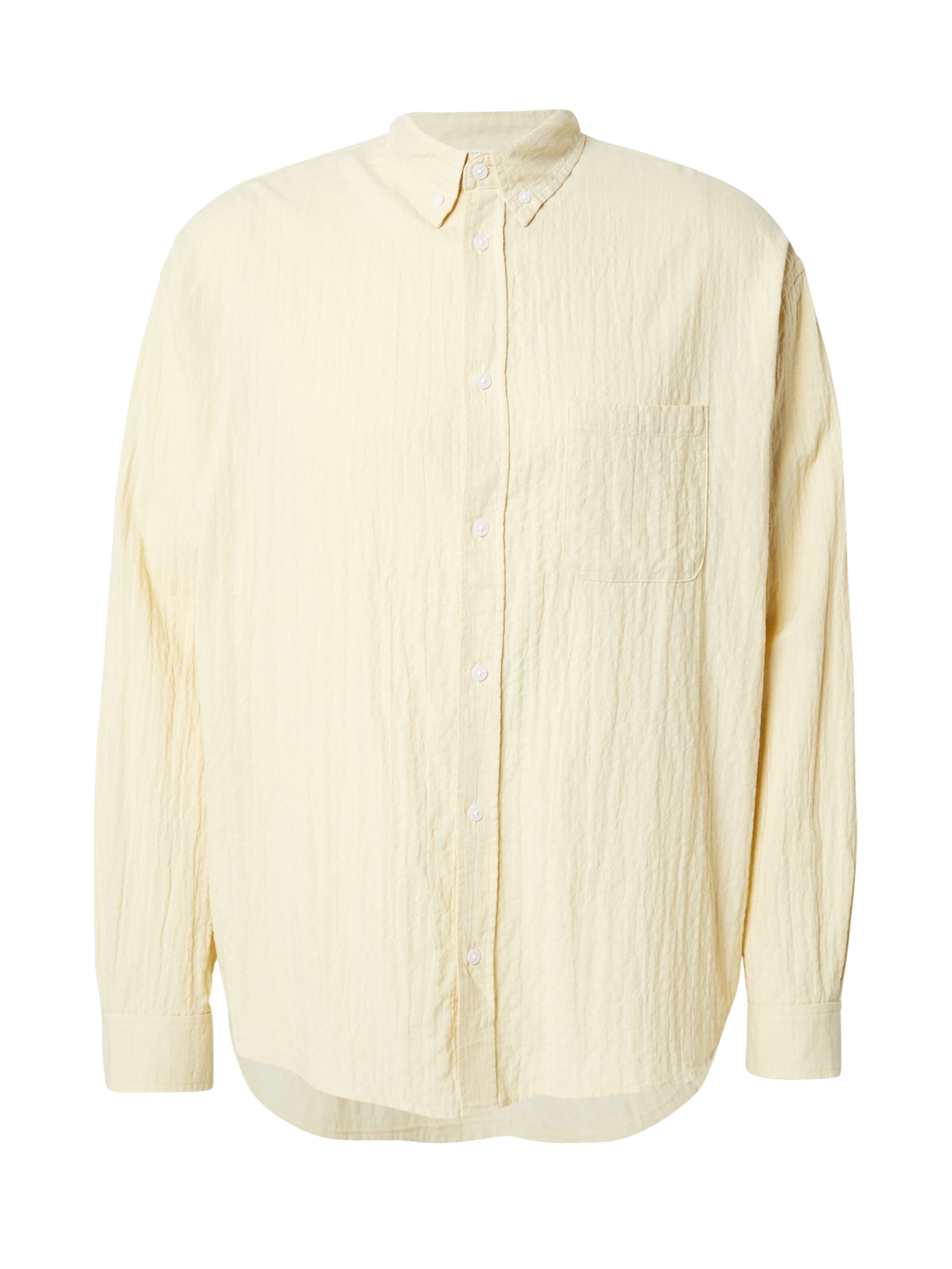 WEEKDAY Comfort fit Button Up Shirt in Yellow: front