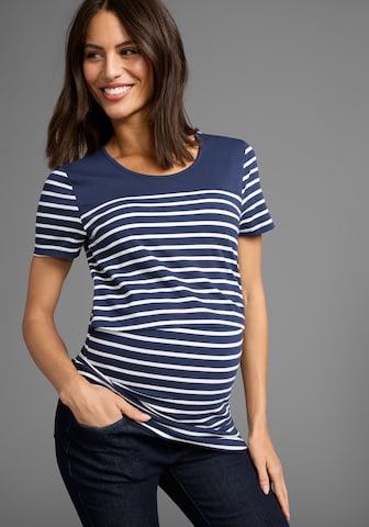 Neun Monate Shirt in Blau: Vorderseite