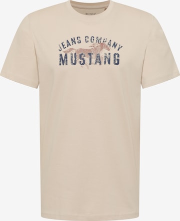 MUSTANG T-Shirt 'Austin' in Braun: Vorderseite