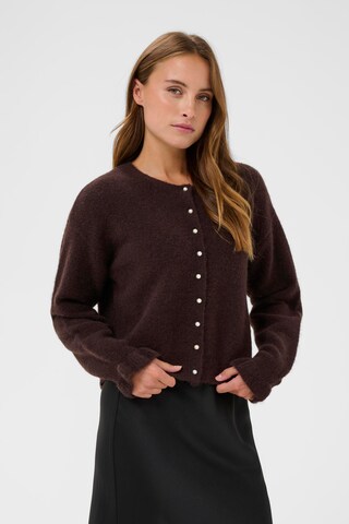 Cardigan 'KACourson' Kaffe en marron : devant