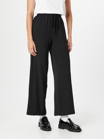 Wide leg Pantaloni 'Elin' de la ABOUT YOU pe negru: față