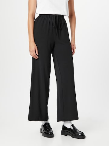 ABOUT YOU Wide leg Broek 'Elin' in Zwart: voorkant