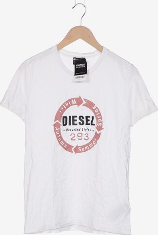 DIESEL T-Shirt L in Weiß: predná strana