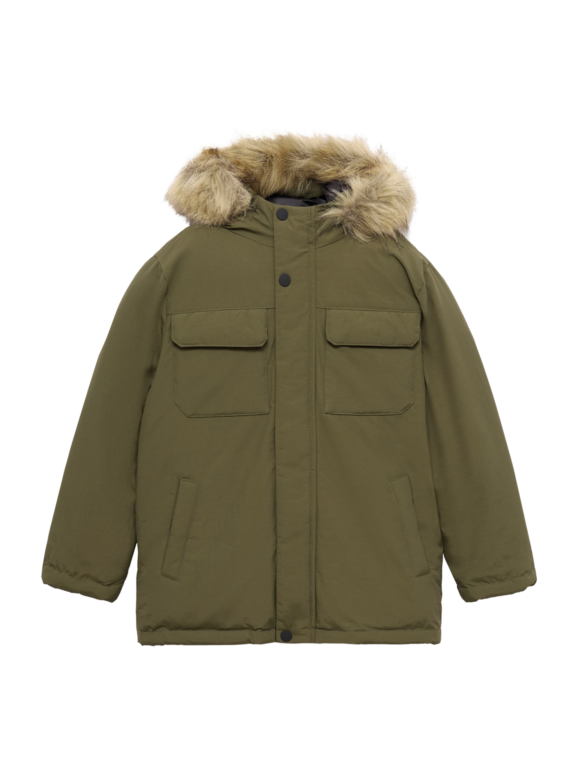 Geacă de iarnă 'Fernando' de la MANGO KIDS pe verde: față