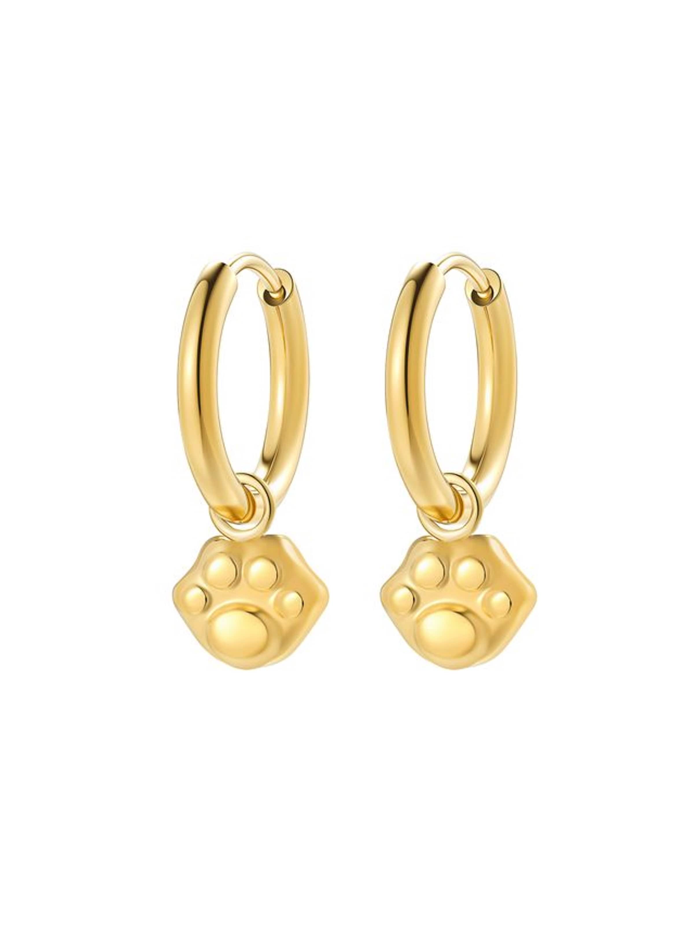 Hey Happiness - Pendientes en oro: frente