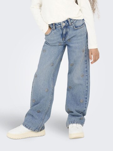 ONLY GIRLS Wide leg Jeans 'KOGJuicy' in Blauw: voorkant