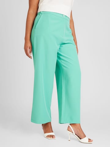 ONLY Carmakoma Wide leg Pants 'CHEETAH' in Green: front