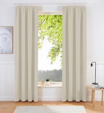 MY HOME Curtains & Drapes in Beige: front