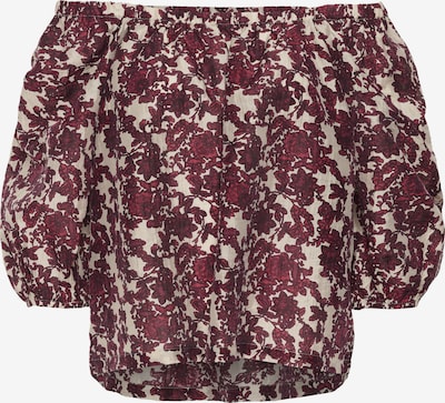 CULTURE Bluse 'Melody' in L in beige / rot, Produktansicht