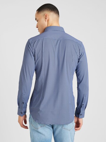 HUGO Slim fit Button Up Shirt 'Kenno' in Blue