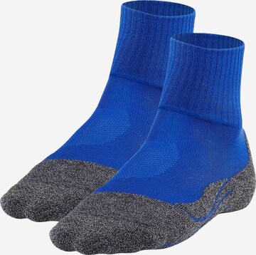 FALKE Athletic Socks in Blue: front