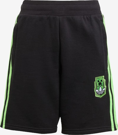 ADIDAS ORIGINALS Hlače 'Adidas Originals x Minecraft' u neonsko zelena / crna / bijela, Pregled proizvoda